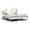 vidaXL Bookcase Bed without Mattress White 180x200 cm Super King Solid Wood Pine