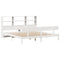 vidaXL Bookcase Bed without Mattress White 180x200 cm Super King Solid Wood Pine