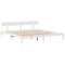 vidaXL Bookcase Bed without Mattress White 180x200 cm Super King Solid Wood Pine