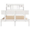 vidaXL Bookcase Bed without Mattress White 135x190 cm Double Solid Wood Pine