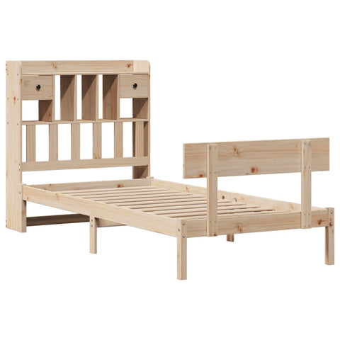 vidaXL Bookcase Bed without Mattress 90x200 cm Solid Wood Pine