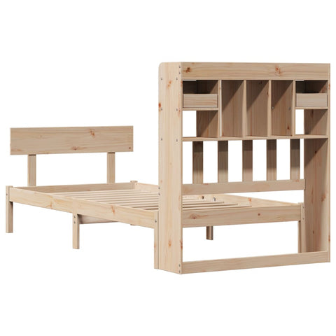 vidaXL Bookcase Bed without Mattress 90x200 cm Solid Wood Pine