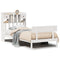 vidaXL Bookcase Bed without Mattress White 90x200 cm Solid Wood Pine