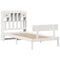 vidaXL Bookcase Bed without Mattress White 90x200 cm Solid Wood Pine