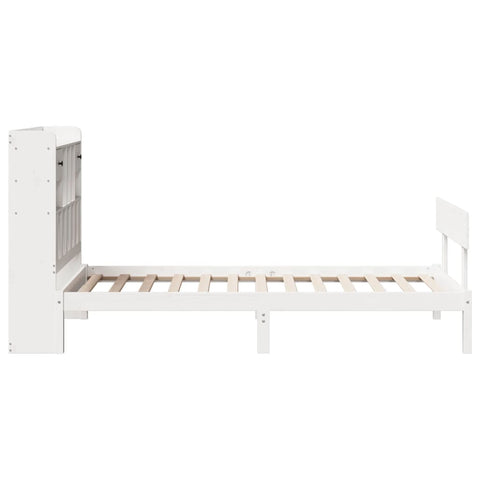 vidaXL Bookcase Bed without Mattress White 90x200 cm Solid Wood Pine