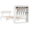 vidaXL Bookcase Bed without Mattress White 90x200 cm Solid Wood Pine