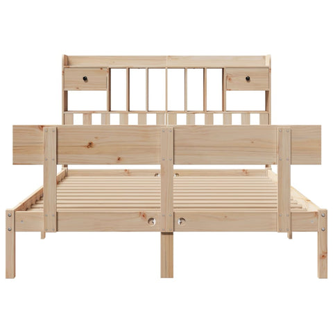vidaXL Bookcase Bed without Mattress 140x200 cm Solid Wood Pine