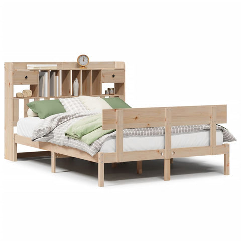 vidaXL Bookcase Bed without Mattress 160x200 cm Solid Wood Pine