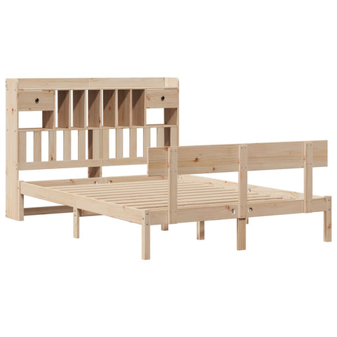 vidaXL Bookcase Bed without Mattress 160x200 cm Solid Wood Pine