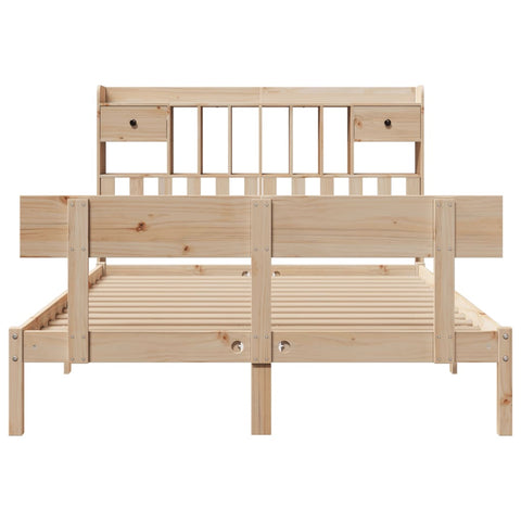 vidaXL Bookcase Bed without Mattress 160x200 cm Solid Wood Pine