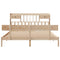 vidaXL Bookcase Bed without Mattress 180x200 cm Super King Solid Wood Pine