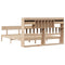 vidaXL Bookcase Bed without Mattress 180x200 cm Super King Solid Wood Pine