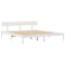 vidaXL Bookcase Bed without Mattress White 180x200 cm Super King Solid Wood Pine