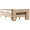 vidaXL Bookcase Bed without Mattress 120x190 cm Small Double Solid Wood Pine