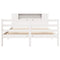 vidaXL Bookcase Bed without Mattress White 120x190 cm Small Double Solid Wood Pine