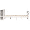 vidaXL Bookcase Bed without Mattress White 120x190 cm Small Double Solid Wood Pine