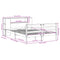 vidaXL Bookcase Bed without Mattress White 120x190 cm Small Double Solid Wood Pine