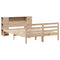 vidaXL Bookcase Bed without Mattress 135x190 cm Double Solid Wood Pine