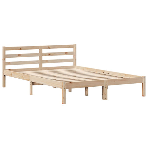 vidaXL Bookcase Bed without Mattress 135x190 cm Double Solid Wood Pine