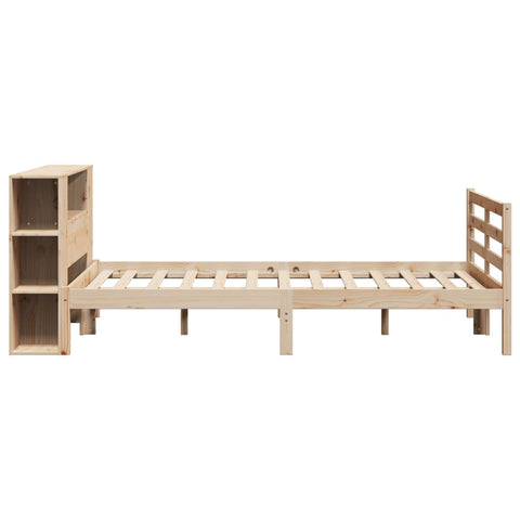 vidaXL Bookcase Bed without Mattress 135x190 cm Double Solid Wood Pine