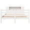 vidaXL Bookcase Bed without Mattress White 135x190 cm Double Solid Wood Pine