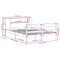 vidaXL Bookcase Bed without Mattress White 135x190 cm Double Solid Wood Pine