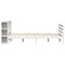 vidaXL Bookcase Bed without Mattress White 140x190 cm Solid Wood Pine
