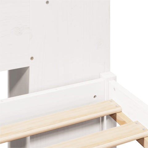 vidaXL Bookcase Bed without Mattress White 140x190 cm Solid Wood Pine
