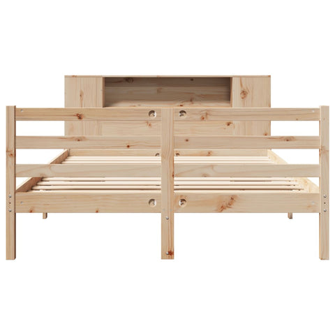 vidaXL Bookcase Bed without Mattress 150x200 cm King Size Solid Wood Pine