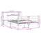 vidaXL Bookcase Bed without Mattress White 160x200 cm Solid Wood Pine