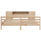 vidaXL Bookcase Bed without Mattress 180x200 cm Super King Solid Wood Pine