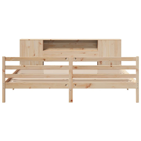 vidaXL Bookcase Bed without Mattress 200x200 cm Solid Wood Pine