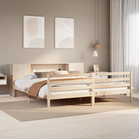 vidaXL Bookcase Bed without Mattress 200x200 cm Solid Wood Pine