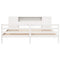 vidaXL Bookcase Bed without Mattress White 200x200 cm Solid Wood Pine