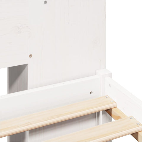 vidaXL Bookcase Bed without Mattress White 200x200 cm Solid Wood Pine