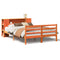 vidaXL Bookcase Bed without Mattress Wax Brown 140x190 cm Solid Wood Pine