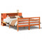vidaXL Bookcase Bed without Mattress Wax Brown 120x200 cm Solid Wood Pine