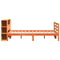 vidaXL Bookcase Bed without Mattress Wax Brown 120x200 cm Solid Wood Pine