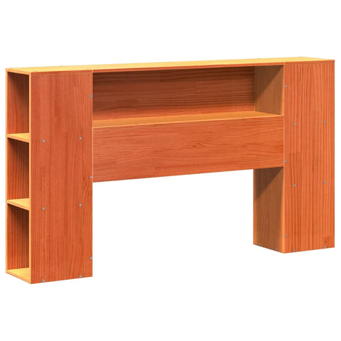 vidaXL Bookcase Bed without Mattress Wax Brown 150x200 cm King Solid Wood Pine