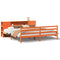 vidaXL Bookcase Bed without Mattress Wax Brown 180x200 cm Super King Solid Wood Pine