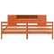 vidaXL Bookcase Bed without Mattress Wax Brown 200x200 cm Solid Wood Pine