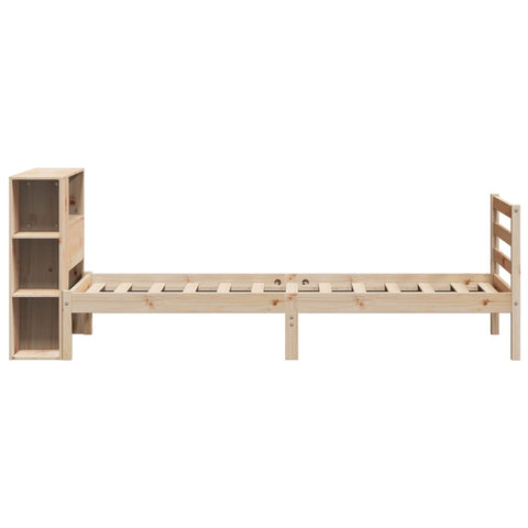 vidaXL Bookcase Bed without Mattress 75x190 cm Small Single Solid Wood Pine