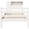 vidaXL Bookcase Bed without Mattress White 75x190 cm Small Single Solid Wood Pine