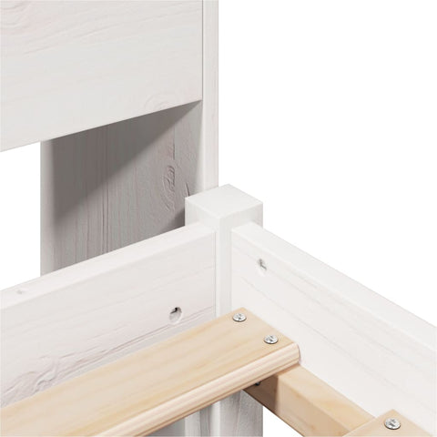 vidaXL Bookcase Bed without Mattress White 75x190 cm Small Single Solid Wood Pine