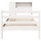 vidaXL Bookcase Bed without Mattress White 90x190 cm Single Solid Wood Pine