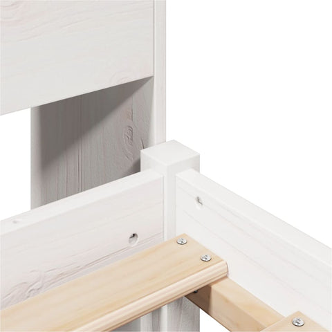 vidaXL Bookcase Bed without Mattress White 90x190 cm Single Solid Wood Pine