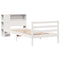 vidaXL Bookcase Bed without Mattress White 90x200 cm Solid Wood Pine