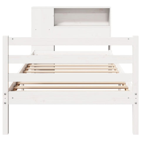vidaXL Bookcase Bed without Mattress White 90x200 cm Solid Wood Pine