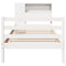 vidaXL Bookcase Bed without Mattress White 90x200 cm Solid Wood Pine