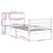 vidaXL Bookcase Bed without Mattress White 100x200 cm Solid Wood Pine